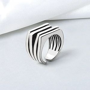 Silver Multilayer Simple Geometric Ring Women Trendy Jewelry Accessories Gifts
